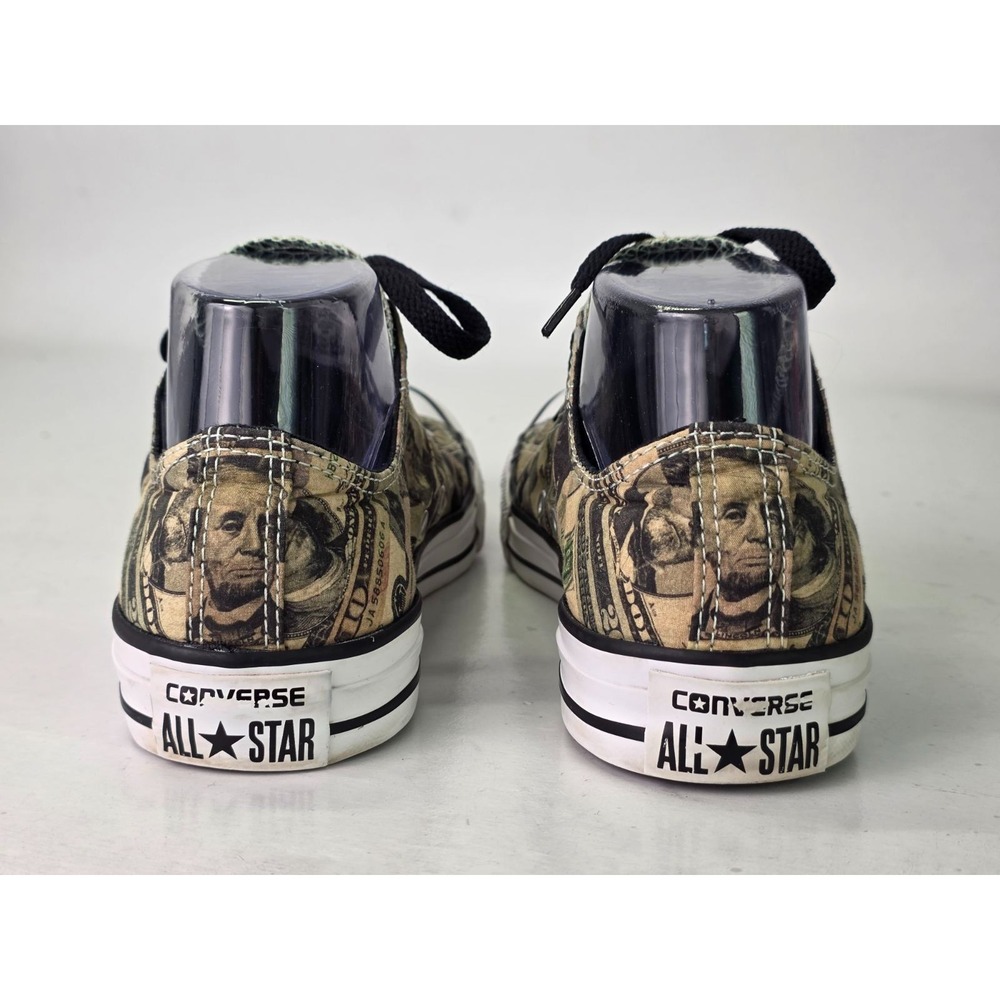 Converse All Star‎ Men's Sneakers Size 6 Women's 8 Green White Cash Print Shoes - Picture 9 of 11